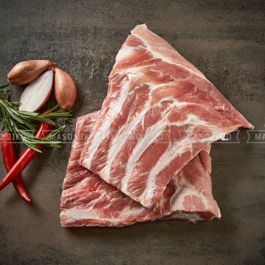 detail Vepřová žebra plochá