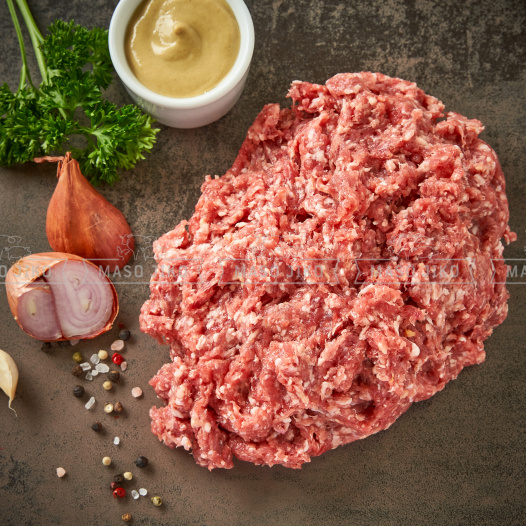 detail Mělněné maso hovězí+vepřové